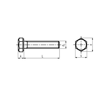 Bullon Komplet i Filetuar DIN 931 - Image 2